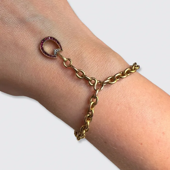 21stfinds Bracelets Chain Link Bracelet with Charm Chain