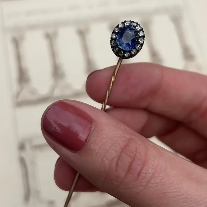 21stfinds Charm Necklaces Reserved for R payment 22 Sapphire Diamond Cluster Stickpin 21stfinds Charm Necklaces Reserved for R payment 22 Sapphire Diamond Cluster Stickpin