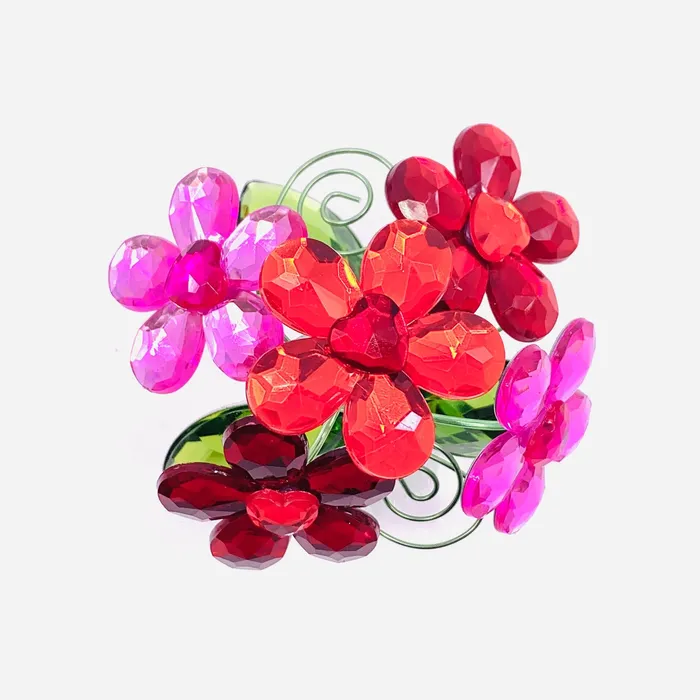 Acrylic Bouquet Heart Daisies GANZ Necklaces