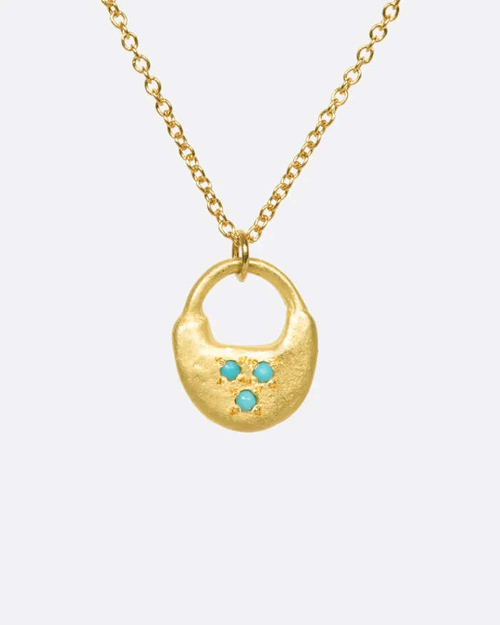 AILI Necklaces Turquoise Lock Necklace