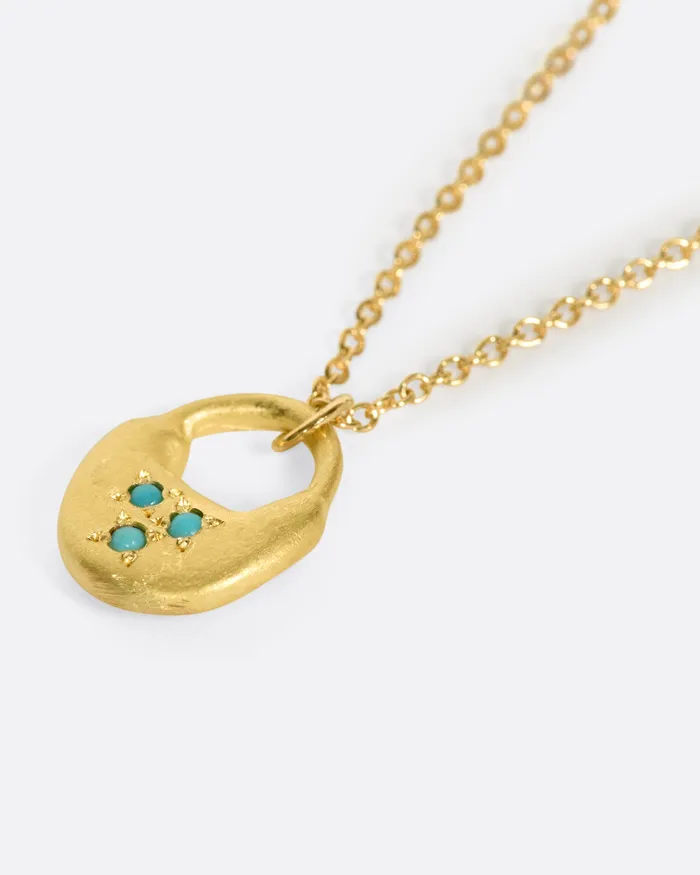 AILI Necklaces Turquoise Lock Necklace