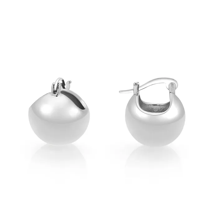 Alamode 3W1753 Imitation Rhodium Brass Earring with NoStone in No Stone Earrings Alamode 3W1753 Imitation Rhodium Brass Earring with NoStone in No Stone Earrings