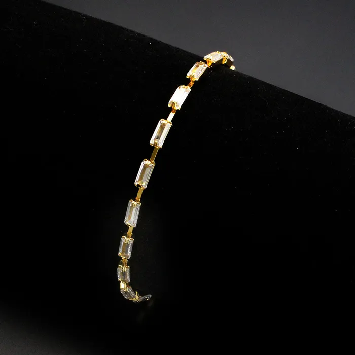 Alamode Bracelets 3W1713 Gold Brass Bracelet with AAA Grade CZ in Clear Alamode Bracelets 3W1713 Gold Brass Bracelet with AAA Grade CZ in Clear