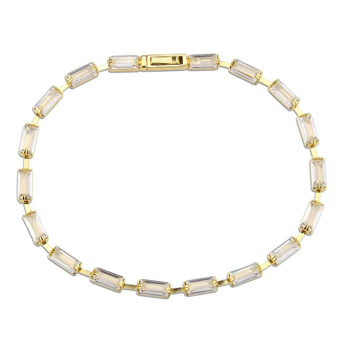 Alamode Bracelets 3W1713 Gold Brass Bracelet with AAA Grade CZ in Clear Alamode Bracelets 3W1713 Gold Brass Bracelet with AAA Grade CZ in Clear