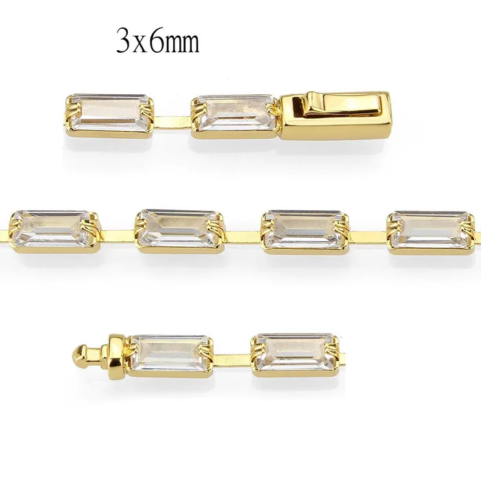 Alamode Bracelets 3W1713 Gold Brass Bracelet with AAA Grade CZ in Clear Alamode Bracelets 3W1713 Gold Brass Bracelet with AAA Grade CZ in Clear