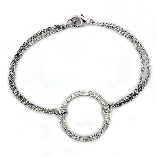 Alamode Bracelets LOAS1317 High polished no plating 925 Sterling Silver Bracelet with AAA Grade CZ in Clear Alamode Bracelets LOAS1317 High polished no plating 925 Sterling Silver Bracelet with AAA Grade CZ in Clear