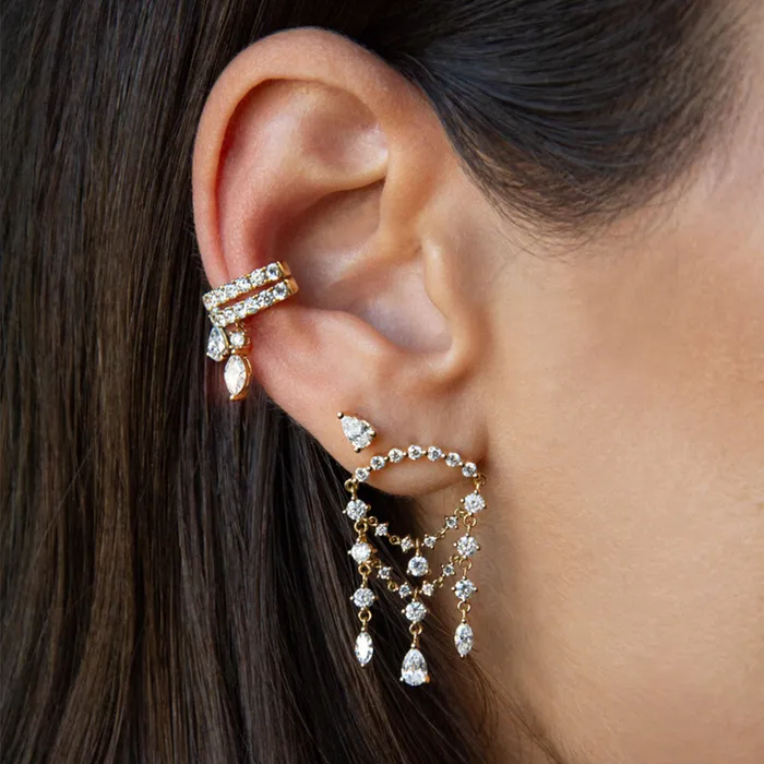 anitako Earrings DELILAH DIAMOND DROP EARRINGS