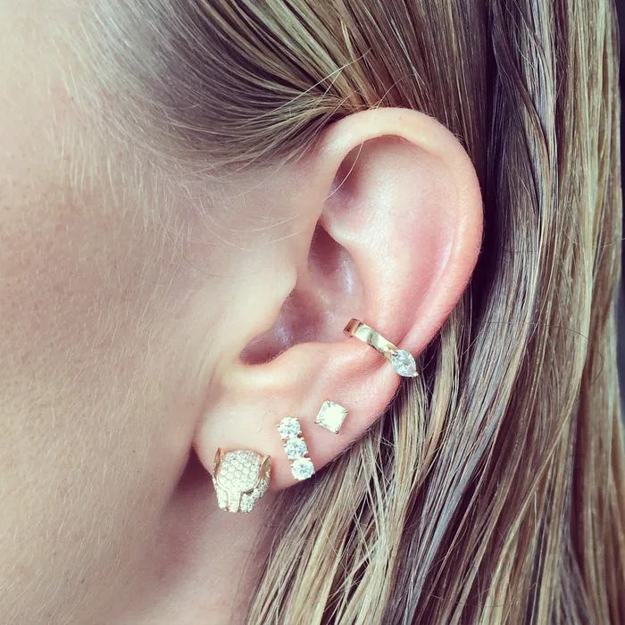 anitako Earrings DIAMOND PANTHER STUD EARRINGS
