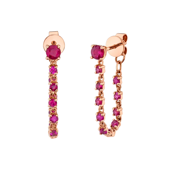 anitako Earrings RUBY LONG LOOP EARRINGS