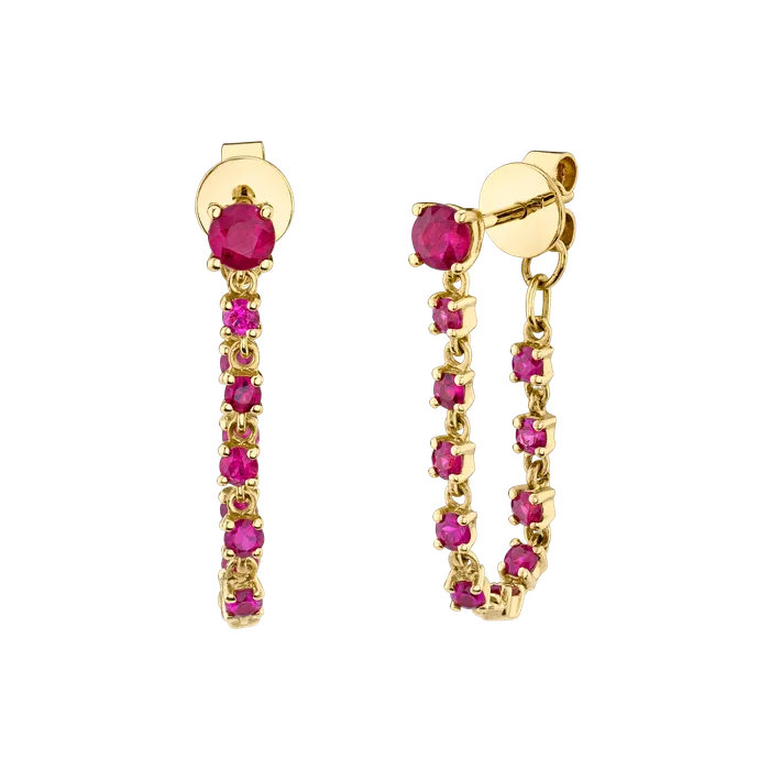 anitako Earrings RUBY LONG LOOP EARRINGS