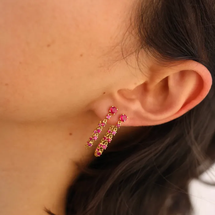 anitako Earrings RUBY LONG LOOP EARRINGS