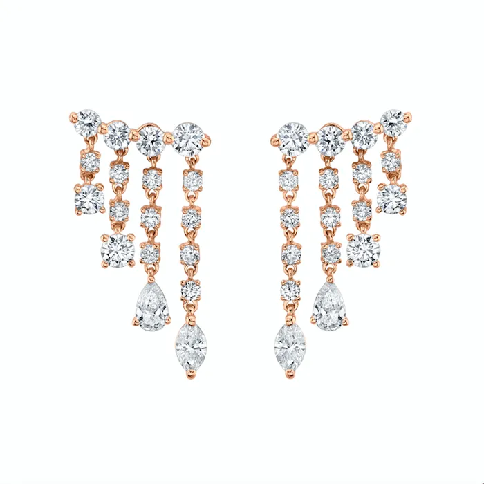 anitako Earrings SMALL DIAMOND RAIN DROP EARRINGS