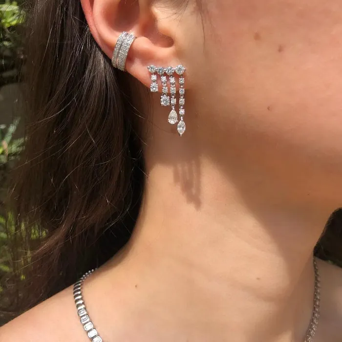anitako Earrings SMALL DIAMOND RAIN DROP EARRINGS