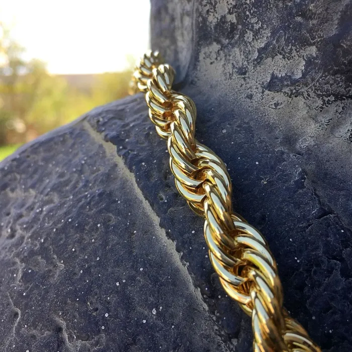 Bling Cartel Admin 14K Gold Finish Rope Chain Necklace 10mm x 18 Necklaces