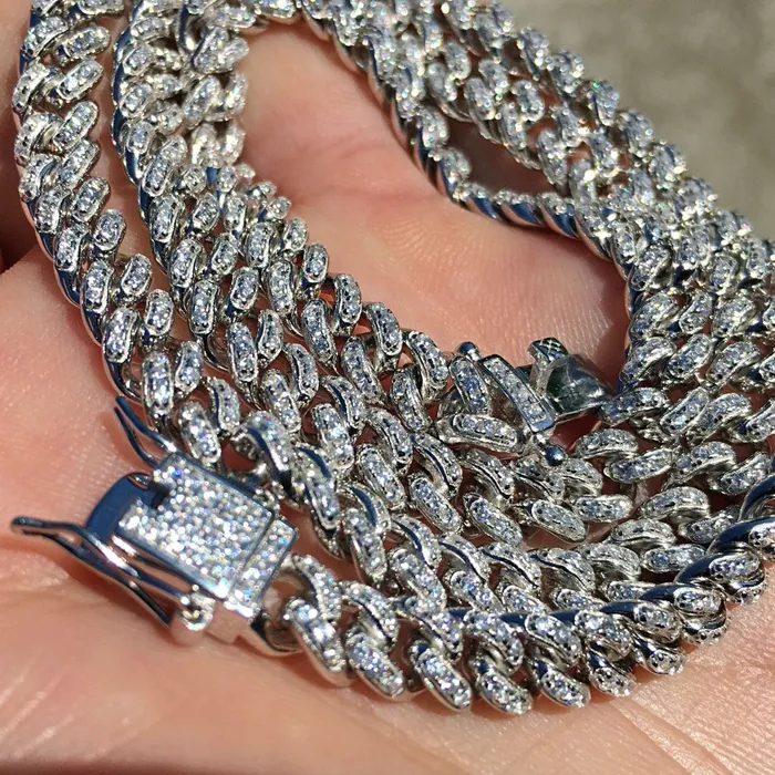 Bling Cartel Admin Necklaces Real 925 Sterling Silver Miami Cuban Iced Chain Flooded Out Necklace 20 x 6MM Bling Cartel Admin Necklaces Real 925 Sterling Silver Miami Cuban Iced Chain Flooded Out Necklace 20 x 6MM