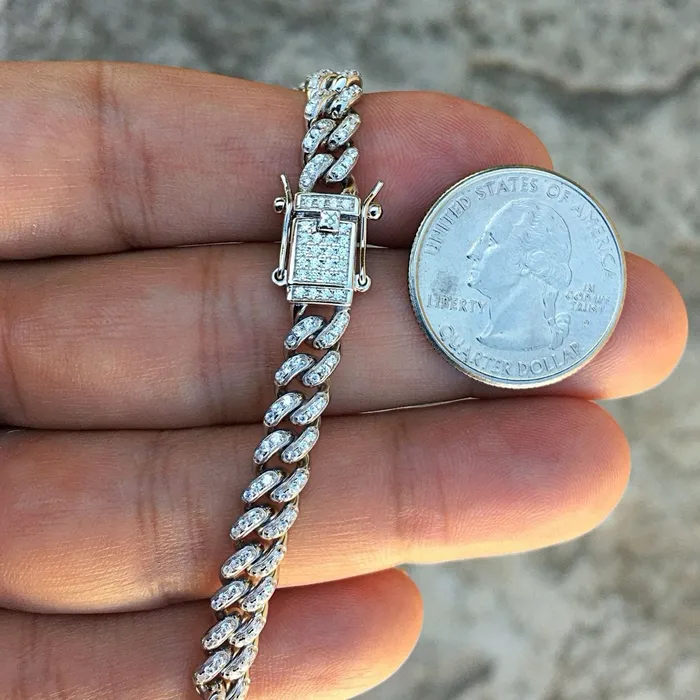 Bling Cartel Admin Necklaces Real 925 Sterling Silver Miami Cuban Iced Chain Flooded Out Necklace 20 x 6MM