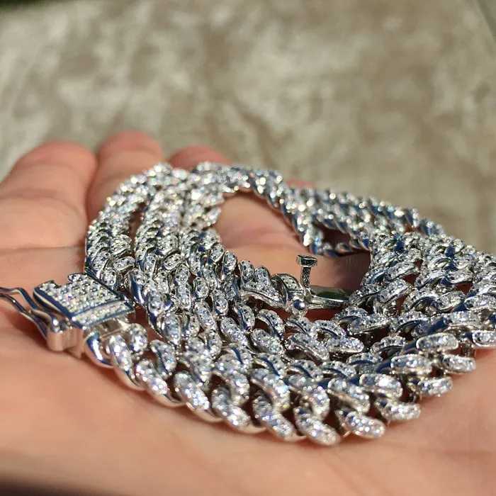 Bling Cartel Admin Necklaces Real 925 Sterling Silver Miami Cuban Iced Chain Flooded Out Necklace 20 x 6MM