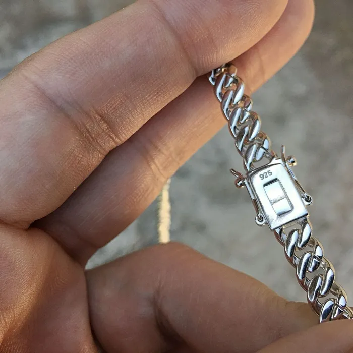 Bling Cartel Admin Necklaces Real 925 Sterling Silver Miami Cuban Iced Chain Flooded Out Necklace 20 x 6MM