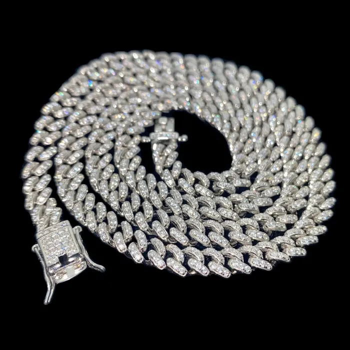 Bling Cartel Admin Necklaces Real 925 Sterling Silver Miami Cuban Iced Chain Flooded Out Necklace 20 x 6MM