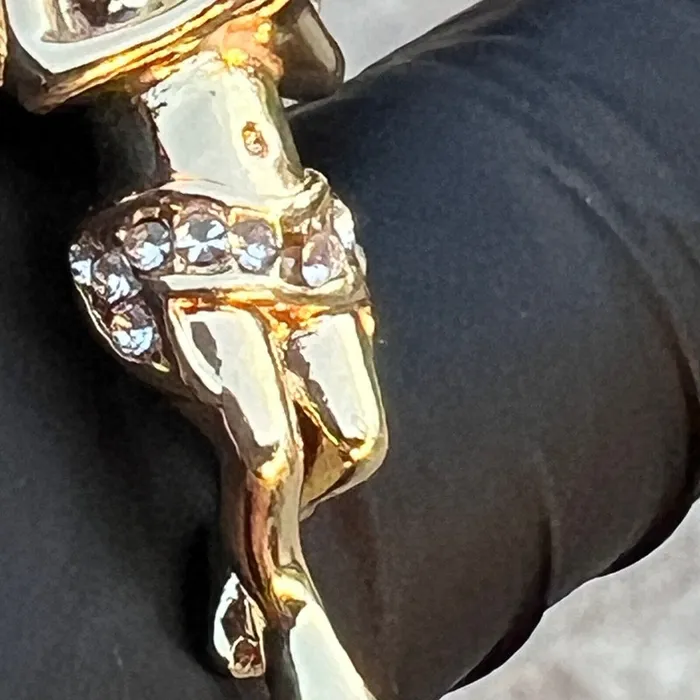 Bling Cartel Necklaces 14k Gold Plated Praying Angel Pendant Iced CZ Wings Rope Chain Necklace 24 Bling Cartel Necklaces 14k Gold Plated Praying Angel Pendant Iced CZ Wings Rope Chain Necklace 24