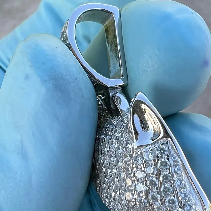 Bling Cartel Necklaces Real 925 Sterling Silver Pitbull Dog CZ Iced Bling Out Pit Bull Pendant Bling Cartel Necklaces Real 925 Sterling Silver Pitbull Dog CZ Iced Bling Out Pit Bull Pendant