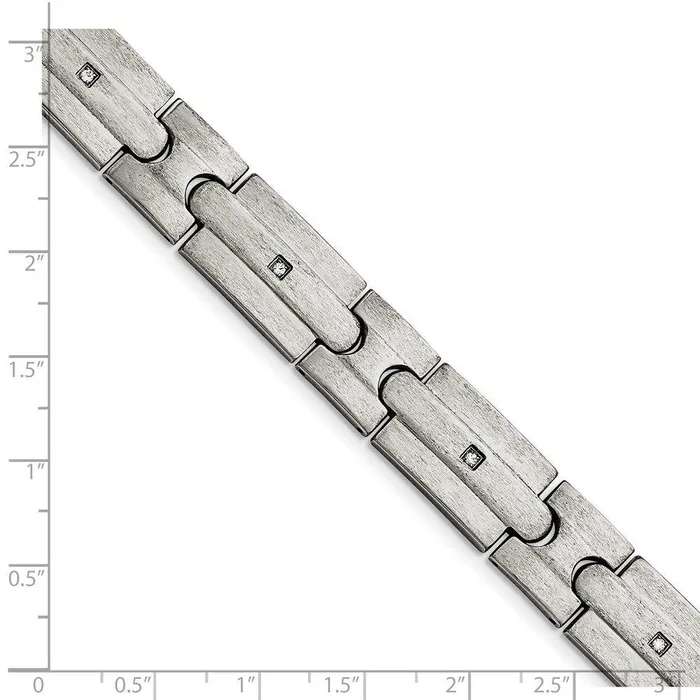 Bracelets Chisel Stainless Steel Brushed CZs Bracelet Bracelets Chisel Stainless Steel Brushed CZs Bracelet