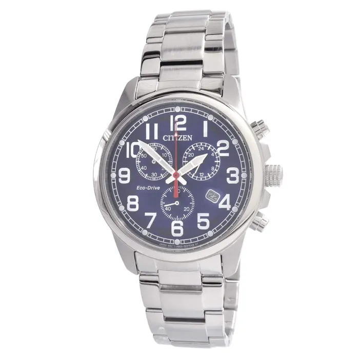 Bracelets Citizen Mens Watch EcoDrive Chronograph Blue Dial Silver Bracelet AT020056L Citizen Bracelets Citizen Mens Watch EcoDrive Chronograph Blue Dial Silver Bracelet AT020056L Citizen