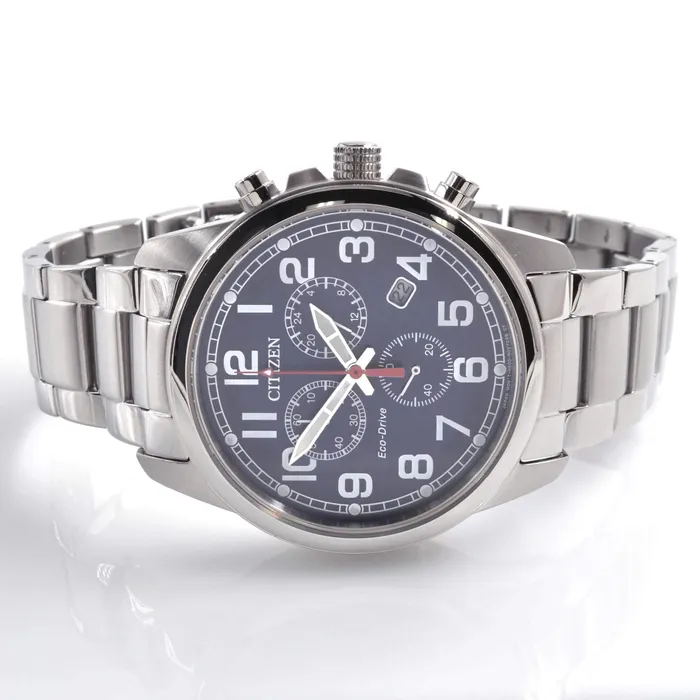 Bracelets Citizen Mens Watch EcoDrive Chronograph Blue Dial Silver Bracelet AT020056L Citizen Bracelets Citizen Mens Watch EcoDrive Chronograph Blue Dial Silver Bracelet AT020056L Citizen