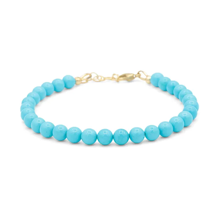 Bracelets Earthly Abundance 14K Sleeping Beauty Turquoise Bracelet