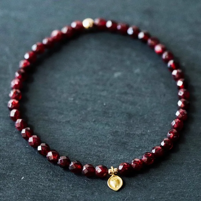Bracelets Earthly Abundance Jewelry Mini garnet bracelet