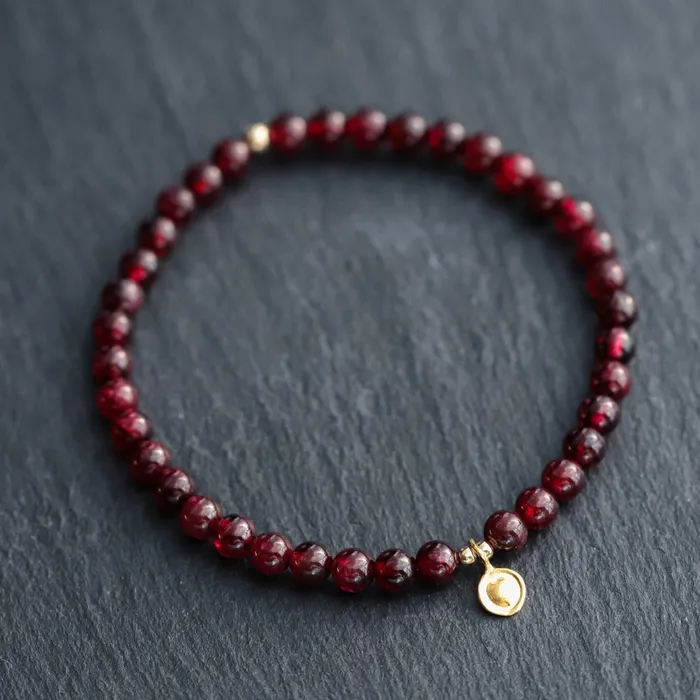 Bracelets Earthly Abundance Jewelry Mini garnet bracelet