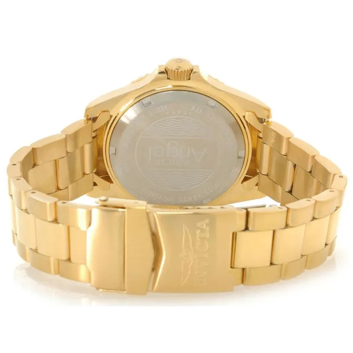 Bracelets Invicta Invicta 16850 Womens Angel Pink Dial Yellow Gold Steel Bracelet Dive Watch
