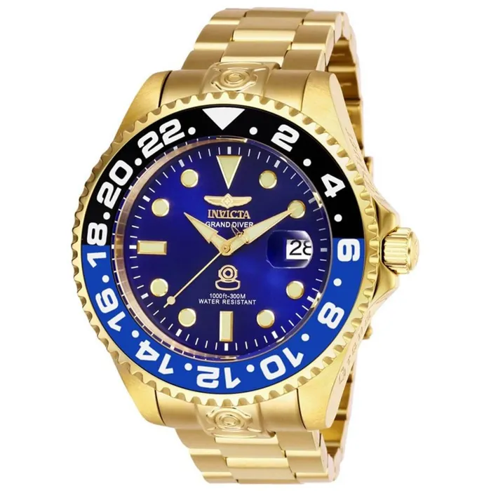 Bracelets Invicta Invicta Mens Automatic Watch Pro Diver Blue Dial Yellow Gold Bracelet 27971 Bracelets Invicta Invicta Mens Automatic Watch Pro Diver Blue Dial Yellow Gold Bracelet 27971