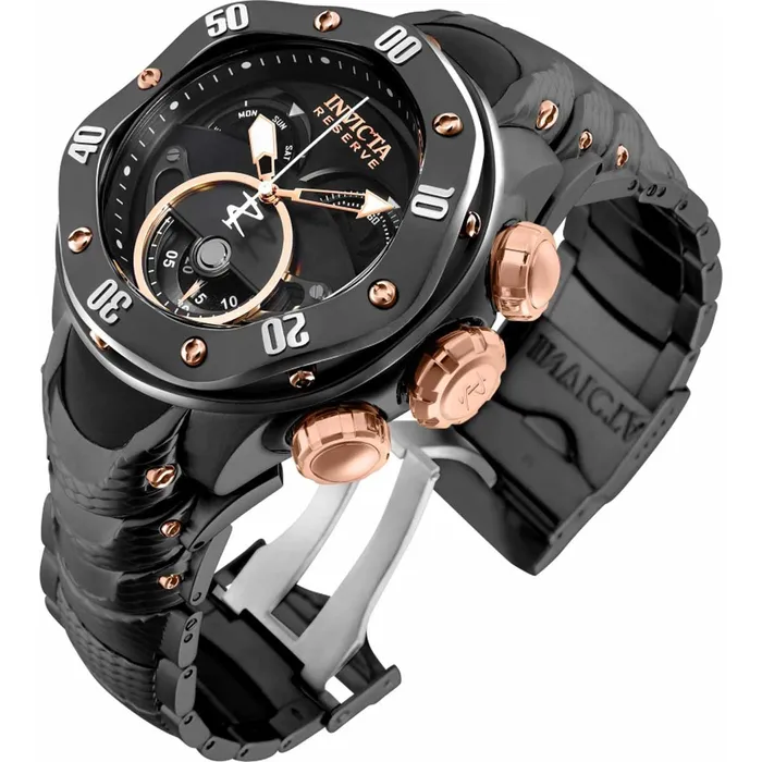Bracelets Invicta Invicta Mens Chronograph Watch Reserve Rotating Bezel Black Dial Bracelet 33374 Bracelets Invicta Invicta Mens Chronograph Watch Reserve Rotating Bezel Black Dial Bracelet 33374