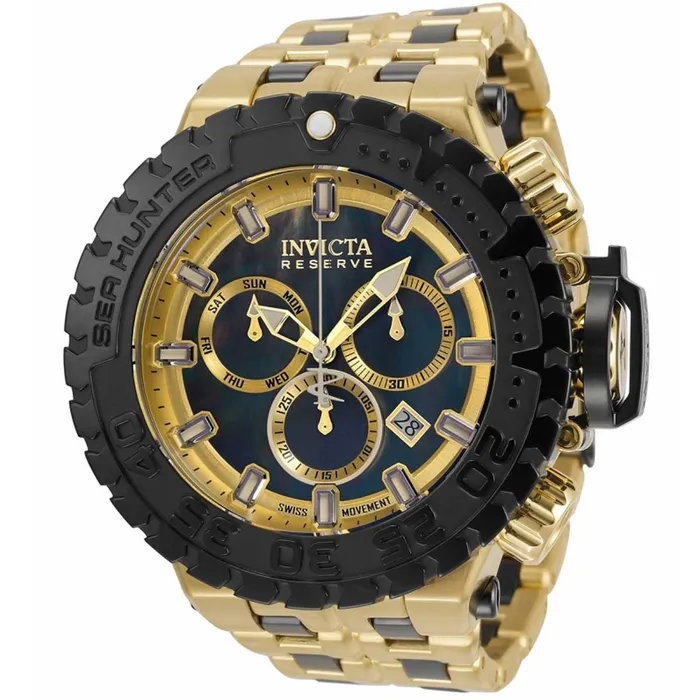 Bracelets Invicta Invicta Mens Quartz Watch Sea Hunter Chrono Silver and MOP Dial Bracelet 34595 Bracelets Invicta Invicta Mens Quartz Watch Sea Hunter Chrono Silver and MOP Dial Bracelet 34595