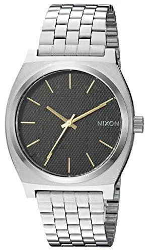 Bracelets Nixon Nixon Mens Bracelet Watch Time Teller Quartz Black Dial Silver Steel A0452730 Bracelets Nixon Nixon Mens Bracelet Watch Time Teller Quartz Black Dial Silver Steel A0452730