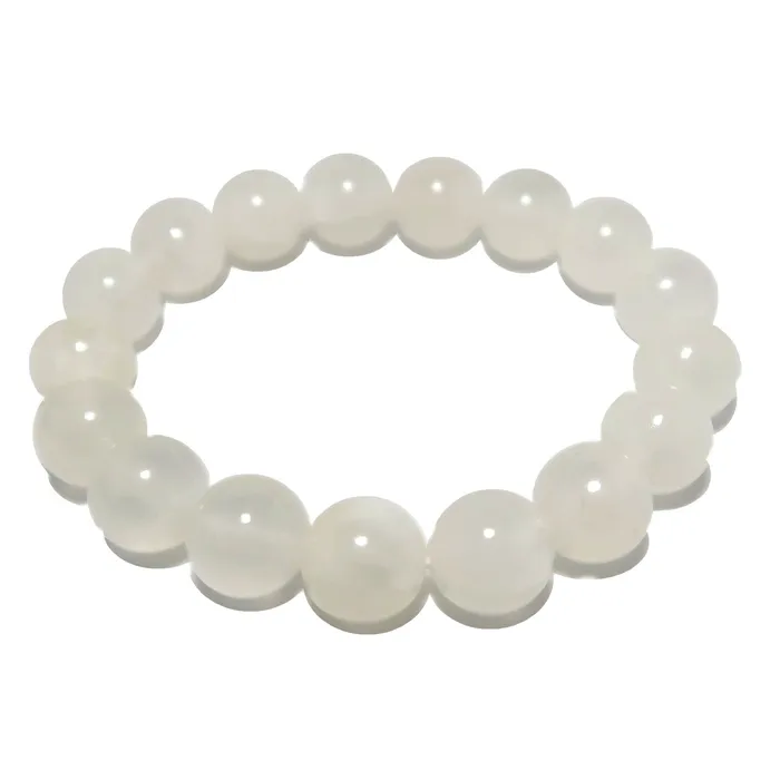 Bracelets Satin Crystals White Calcite Bracelet Dream Confidence Gems