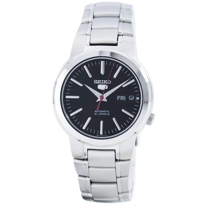 Bracelets SEIKO Seiko Mens Automatic Watch Seiko 5 Black Dial Stainless Steel Bracelet SNKA07K1 Bracelets SEIKO Seiko Mens Automatic Watch Seiko 5 Black Dial Stainless Steel Bracelet SNKA07K1