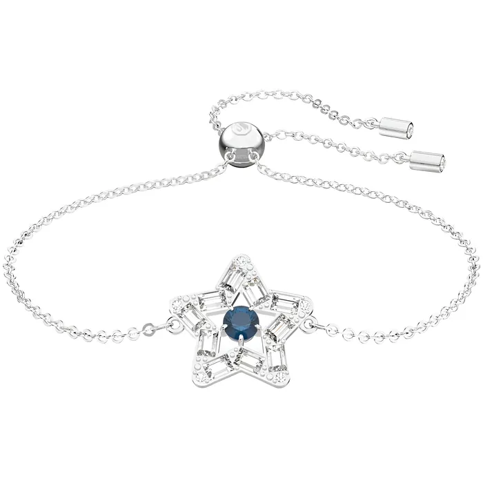 Bracelets Swarovski Swarovski Womens Bracelet Stella Blue Dancing Stone with Rhodium Plated 5639187 Bracelets Swarovski Swarovski Womens Bracelet Stella Blue Dancing Stone with Rhodium Plated 5639187