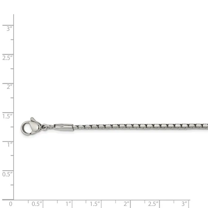 Chisel Bracelets Stainless Steel 250mm Polished Fancy Box Chain Chisel Bracelets Stainless Steel 250mm Polished Fancy Box Chain