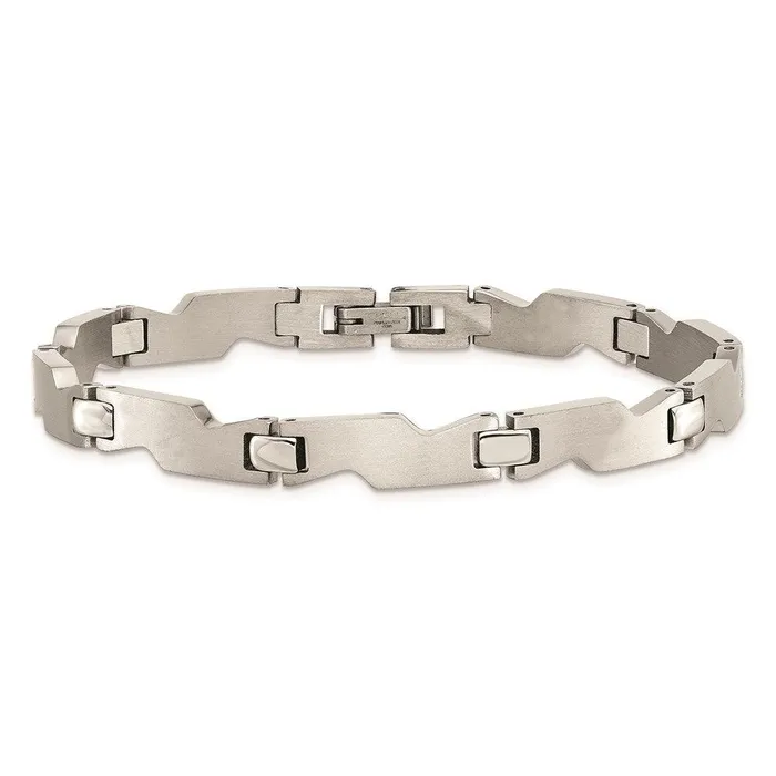 Chisel Bracelets Stainless Steel Brushed and Polished 8in Bracelet Chisel Bracelets Stainless Steel Brushed and Polished 8in Bracelet