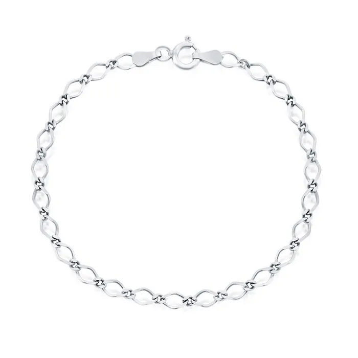 Classic Bracelets Classic Womens Bracelet Sterling Silver Flat Linked Spring Clasp 7 Inch Q53427 Classic Bracelets Classic Womens Bracelet Sterling Silver Flat Linked Spring Clasp 7 Inch Q53427