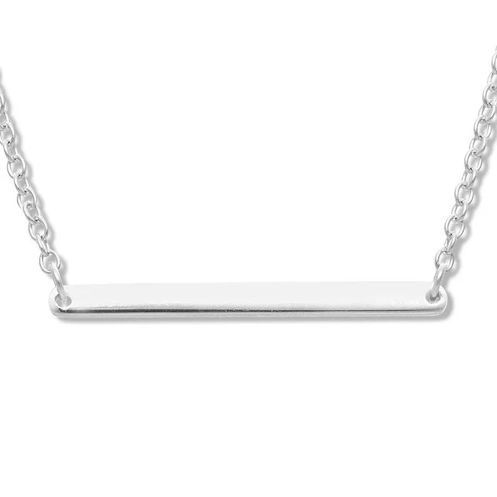 Classic Necklaces Sterling Silver Small Bar Design Necklace