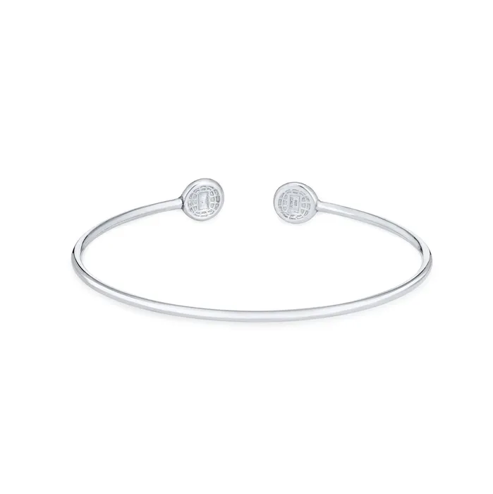 closebymejewelry Bracelets Flex Tube Cuff Cremation Bracelet in Rhodium Plated Sterling Silver