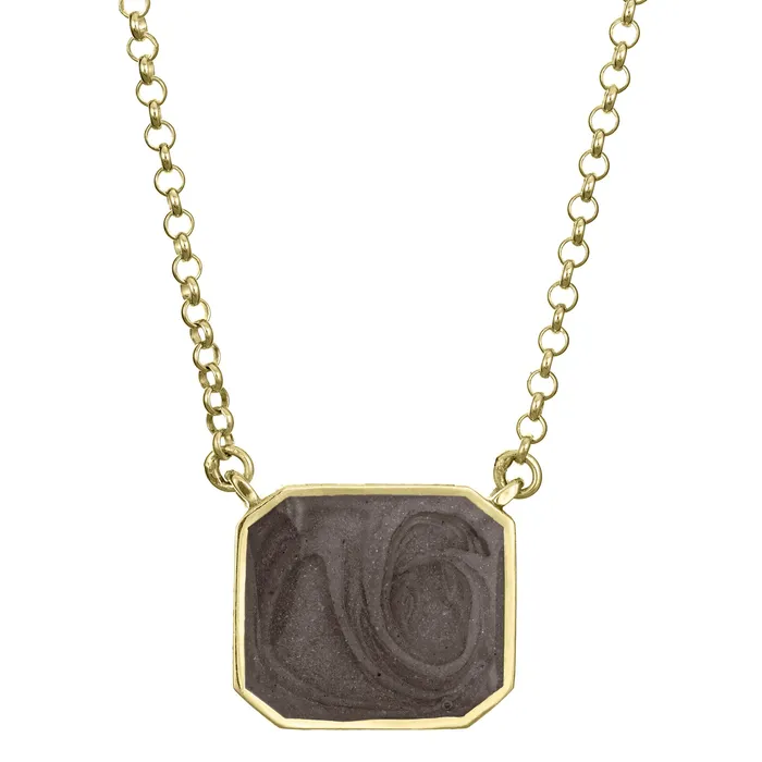 closebymejewelry Cushion Art Deco Cremation Necklace in 14K Yellow Gold Necklaces closebymejewelry Cushion Art Deco Cremation Necklace in 14K Yellow Gold Necklaces