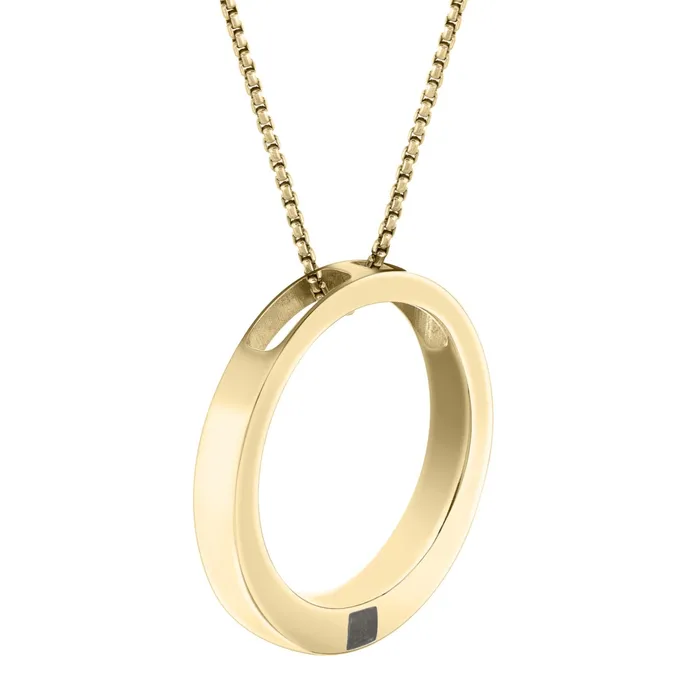 closebymejewelry Necklaces Eternal Circle Cremation Necklace in 14K Yellow Gold