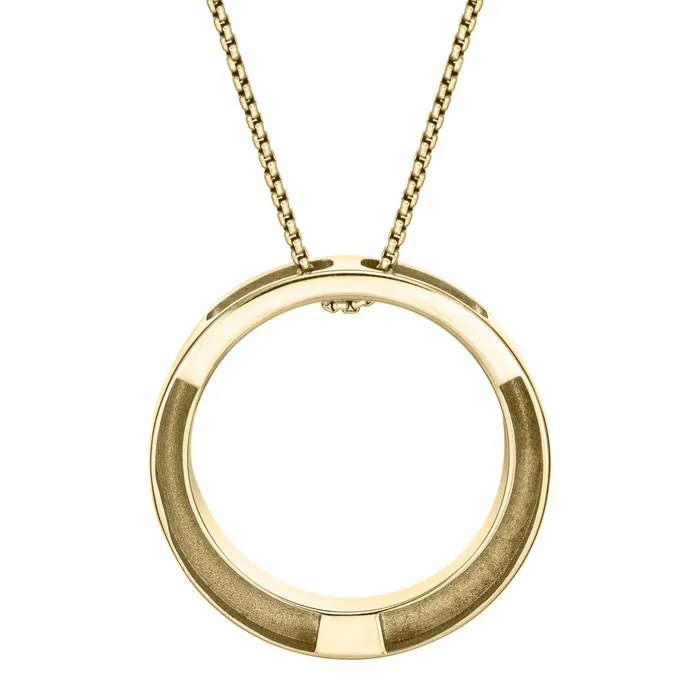 closebymejewelry Necklaces Eternal Circle Cremation Necklace in 14K Yellow Gold