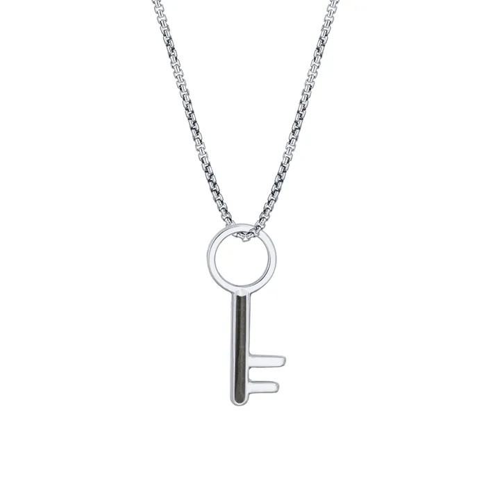 closebymejewelry Necklaces Key Cremation Necklace in 14K White Gold