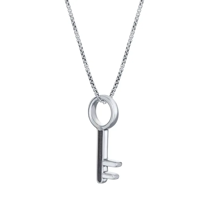 closebymejewelry Necklaces Key Cremation Necklace in 14K White Gold