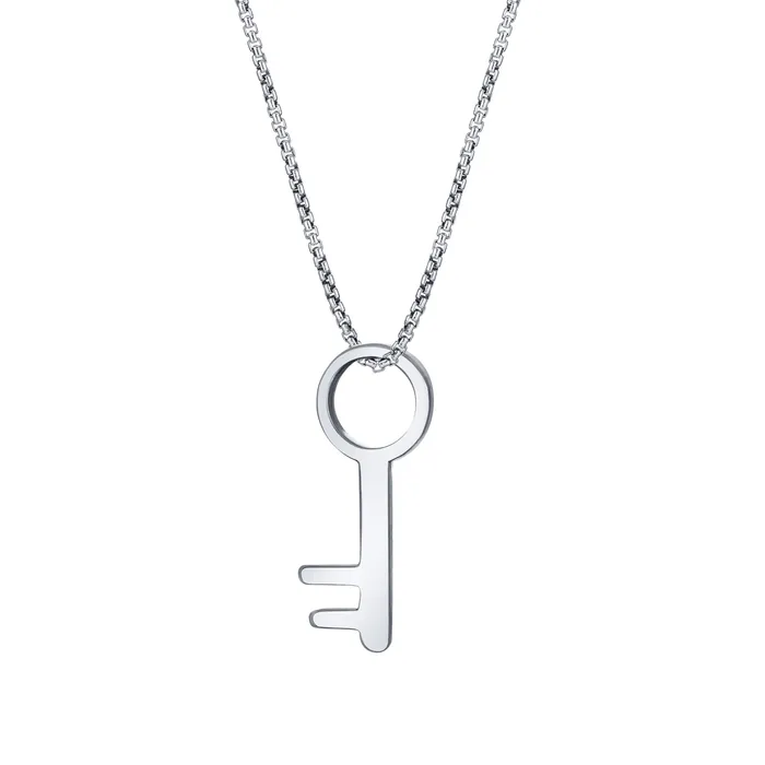 closebymejewelry Necklaces Key Cremation Necklace in 14K White Gold